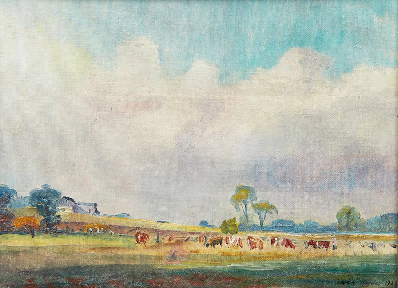 Cattle Farm Landscape by Owen Staples