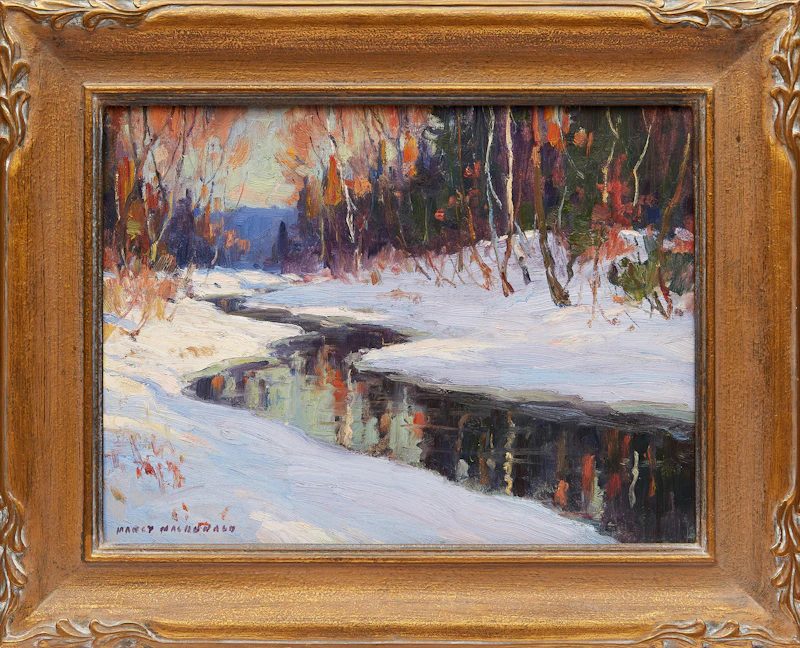 Manly Edward MacDonald, Winter Stream, oil on board - view 2