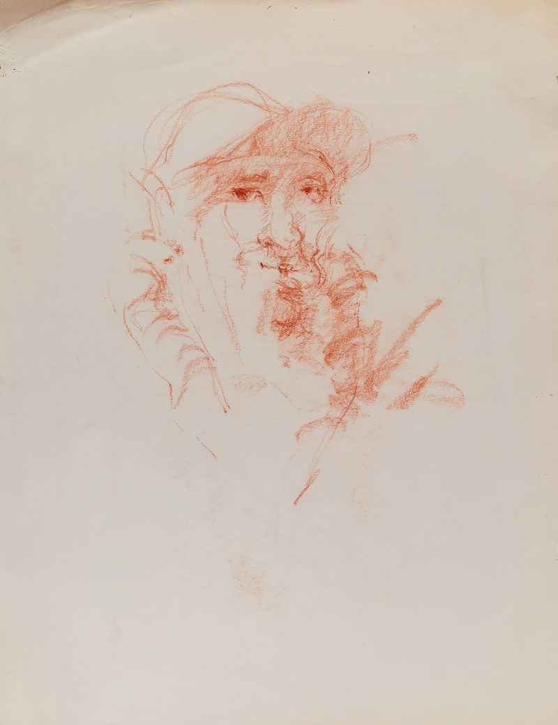 Telford Fenton, Two Portraits , conté - view 3