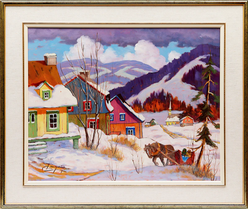 Claude Langevin, De retour, oil on canvas - view 2