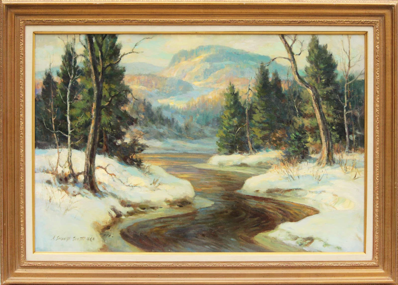 Adam Sherriff Scott, St. Marguerite, P.Q. , oil on canvas board - view 2
