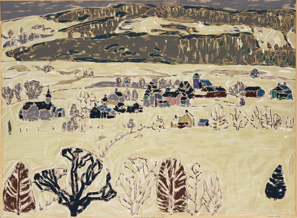 David Brown Milne, Boston Corners, Sampson Matthews silkscreen