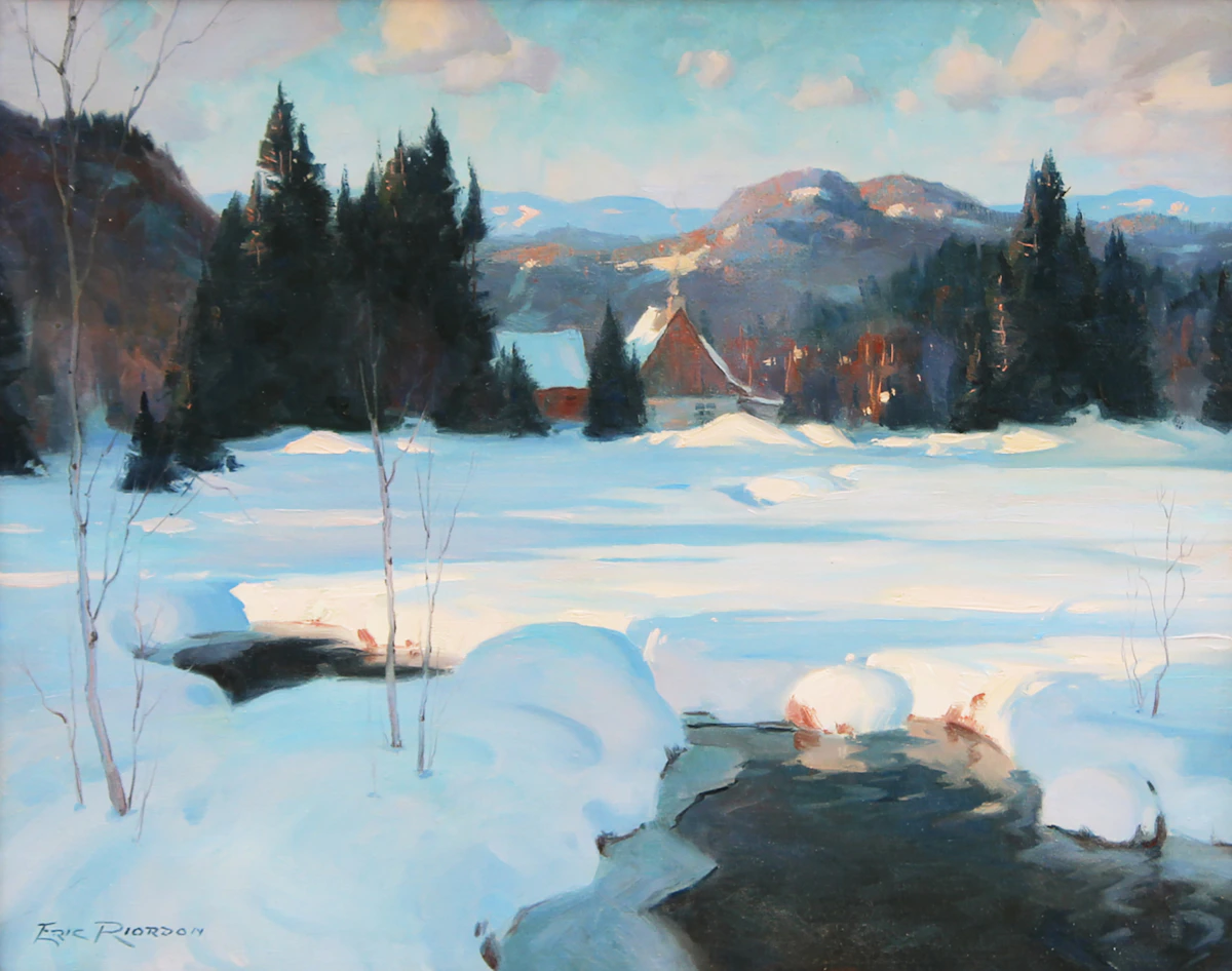 Eric Riordon, The Light of Evening, St. Marguerite Country, oil on canvas
