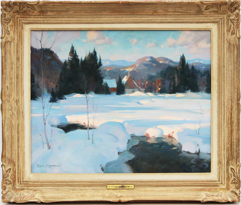Eric Riordon, The Light of Evening, St. Marguerite Country, oil on canvas - view 2