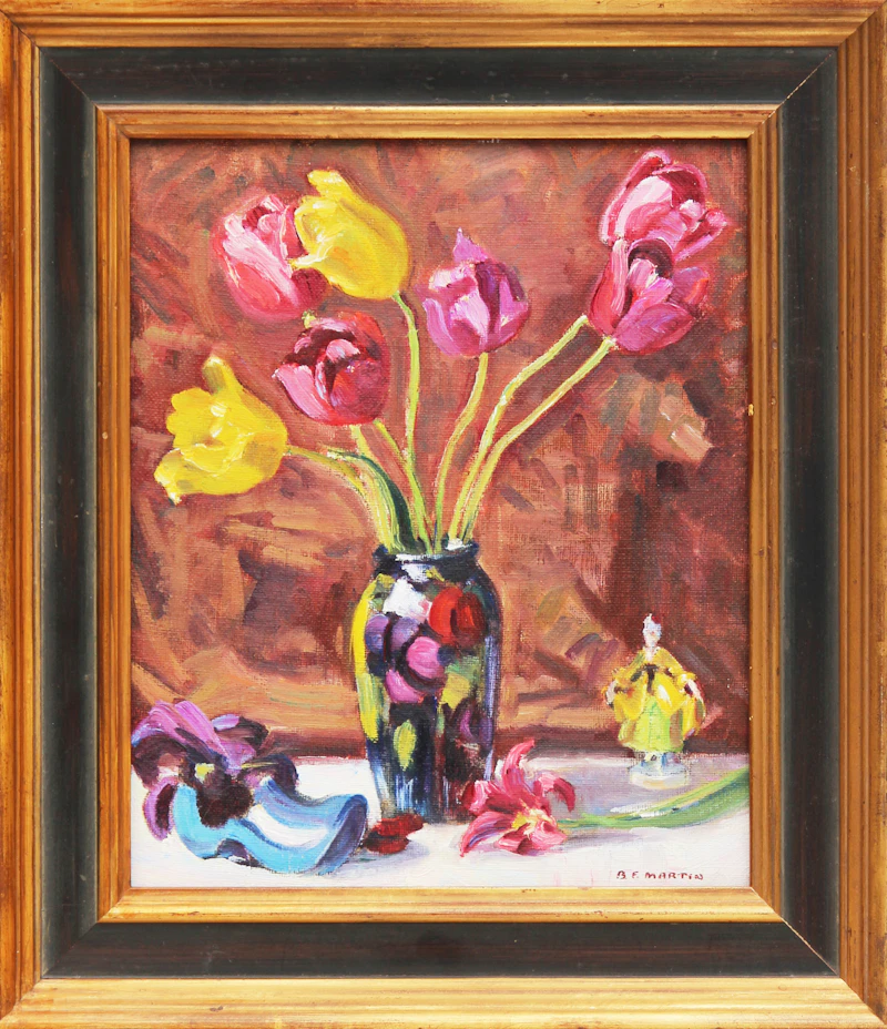 Bernice Fenwick Martin, Tulips, oil on canvas board - view 2