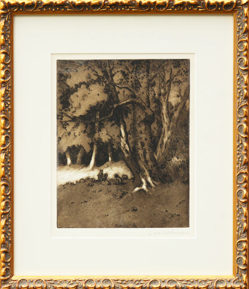 Carl Henry von Ahrens, The Picnickers / In the Woods, etching and aquatint - view 2