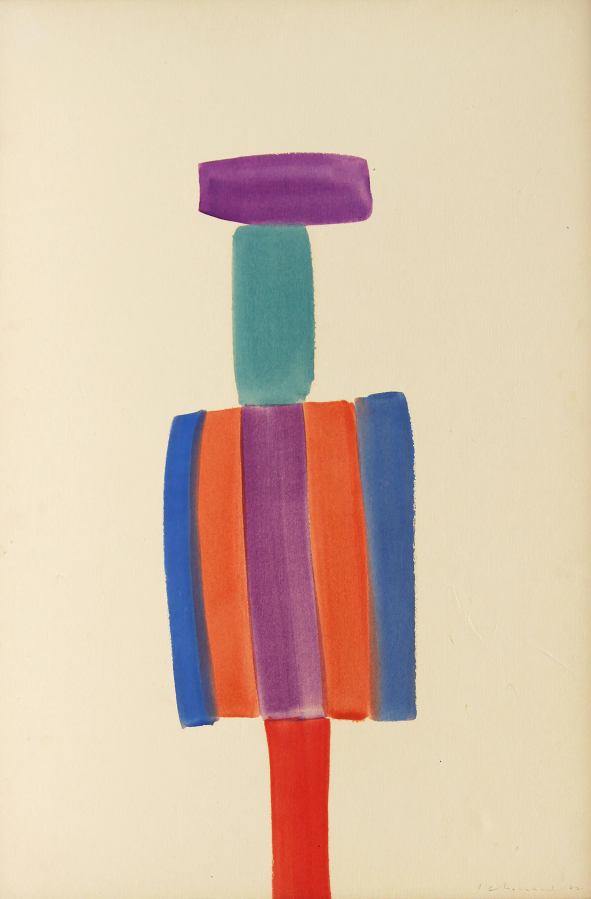 Kenneth Campbell Lochhead, Untitled Abstraction, watercolour on paper, 1963