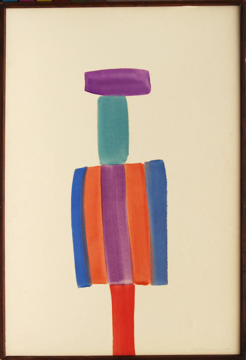 Kenneth Campbell Lochhead, Untitled Abstraction, watercolour on paper, 1963 - view 2
