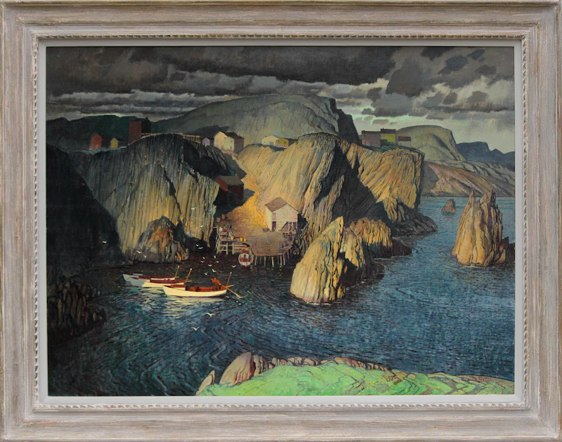 George Franklin Arbuckle, True Lover’s Leap, Newfoundland, oil on canvas - view 2