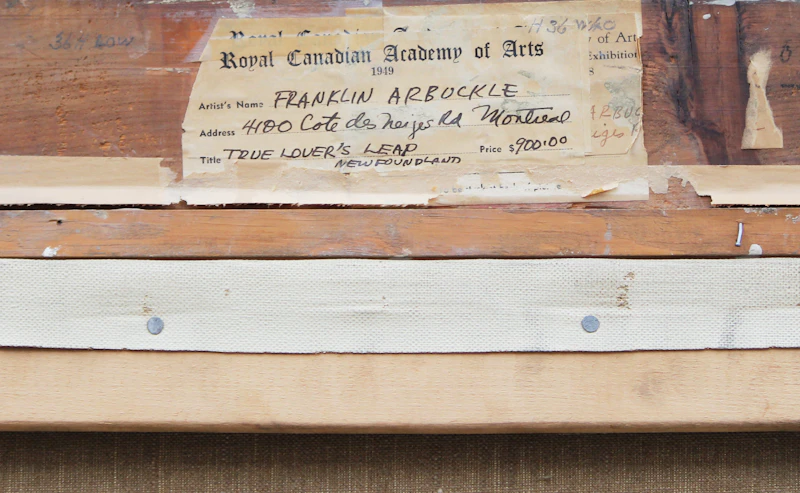 George Franklin Arbuckle, True Lover’s Leap, Newfoundland, oil on canvas - view 4