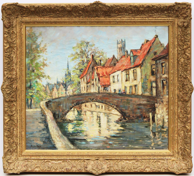 Berthe Des Clayes, Bruges, oil on canvas - view 2