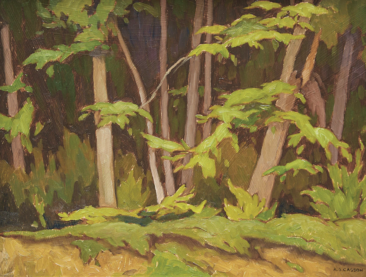 Alfred Joseph Casson, Edge of the Woods, Oxtongue Lake, oil on board, 1981