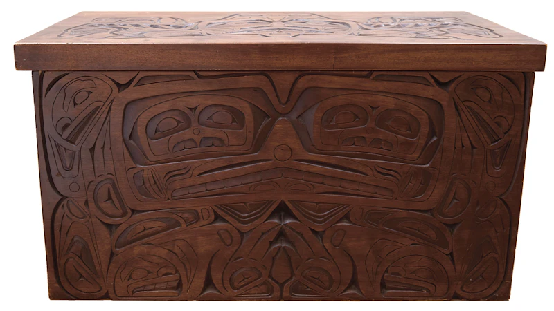 20th Century, Carved Chest, cedar - view 4