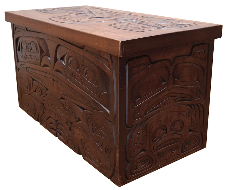 20th Century, Carved Chest, cedar - view 6