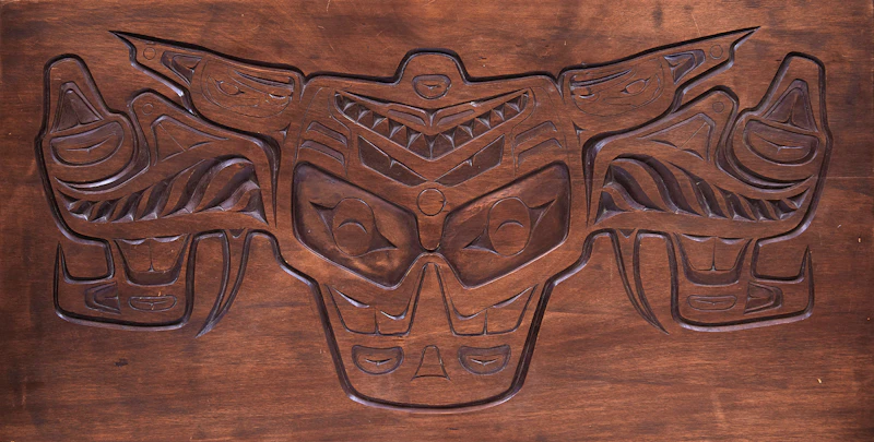 20th Century, Carved Chest, cedar - view 7