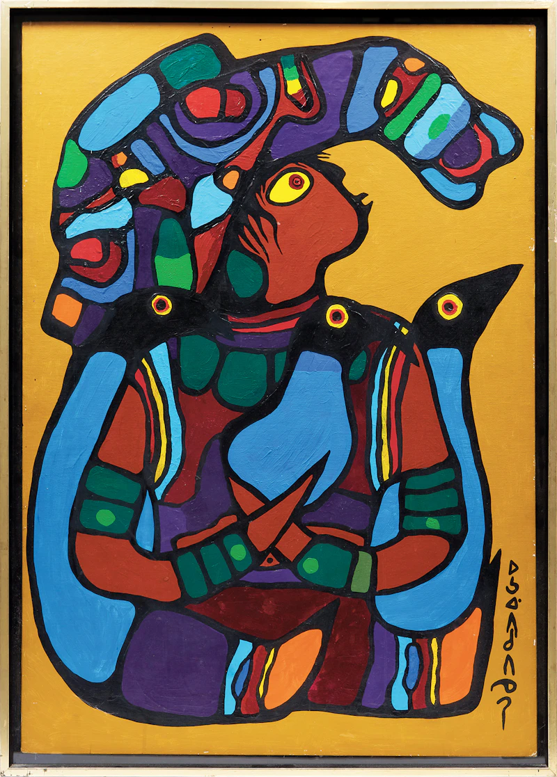 Norval Morrisseau, Untitled, oil on canvas board - view 2