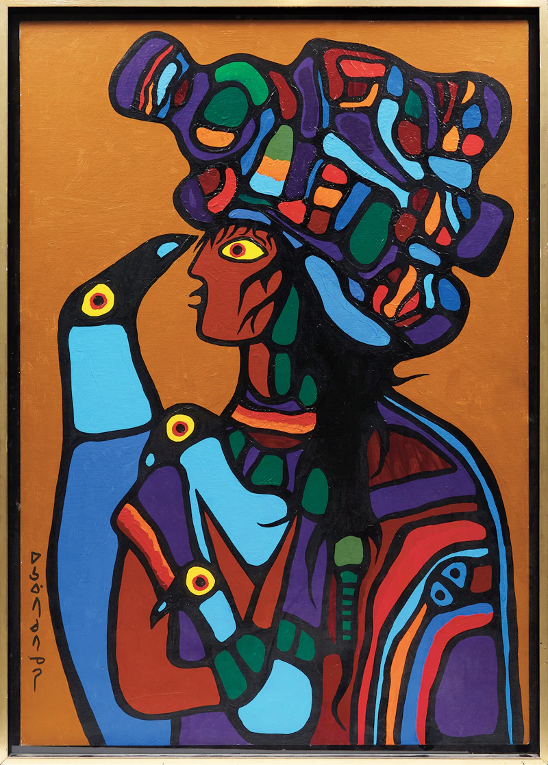Norval Morrisseau, Untitled, oil on canvas board - view 2