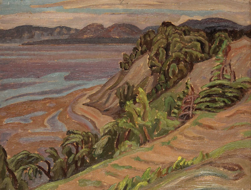 Alexander Young Jackson, Sugar Shanty, L’Islet, oil on double-sided board - view 2