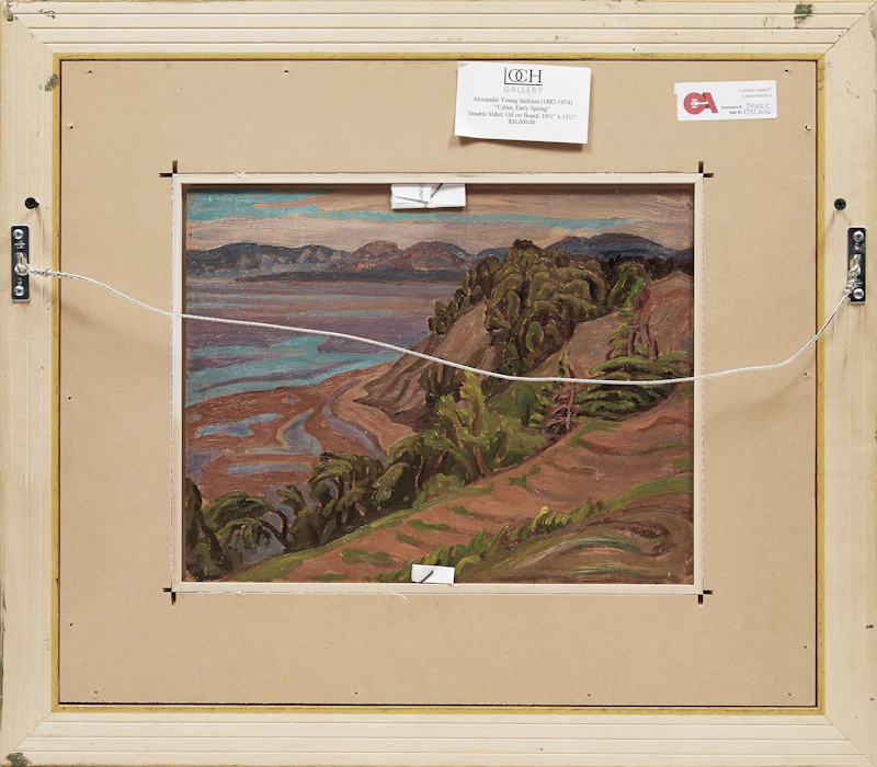 Alexander Young Jackson, Sugar Shanty, L’Islet, oil on double-sided board - view 4