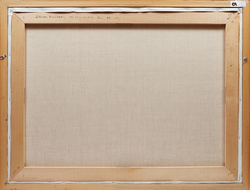 Toni Onley, Glacial Boulders, Savary Island, B.C. , oil on canvas, 1984 - view 3