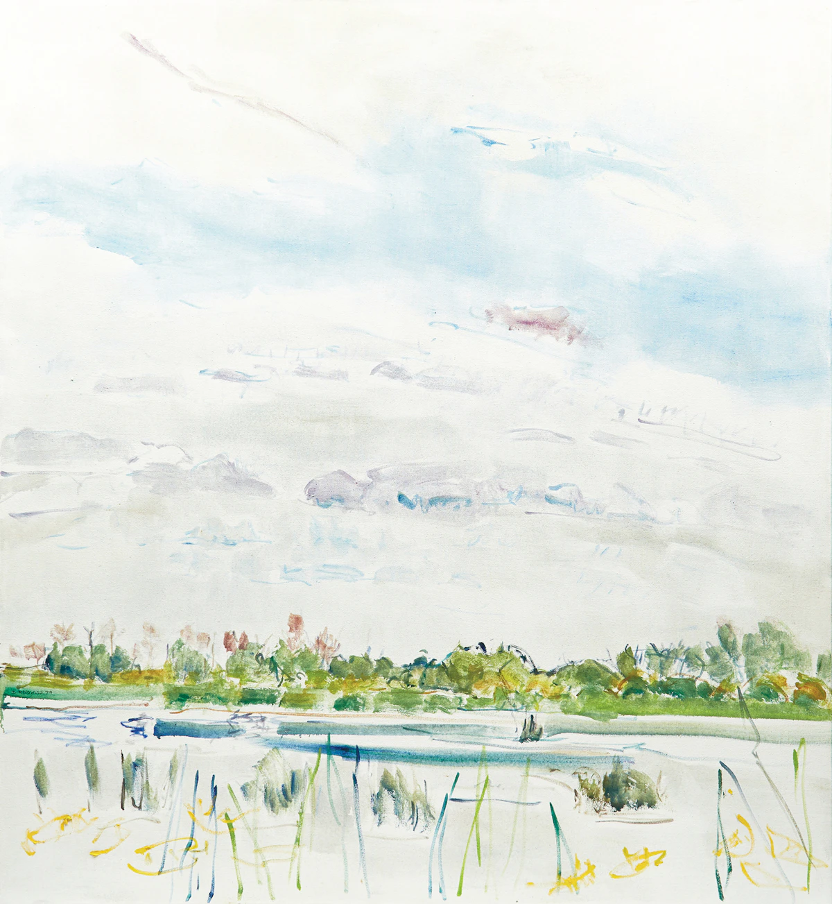 Dorothy Elsie Knowles, Reeds, oil on canvas, 1979