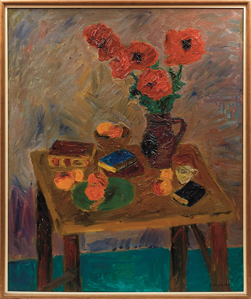 William Goodridge Roberts, Still Life on a Table, oil on board - view 2