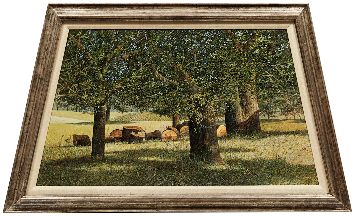 Thomas de Vany Forrestall, Orchard, egg tempera on board, 1979