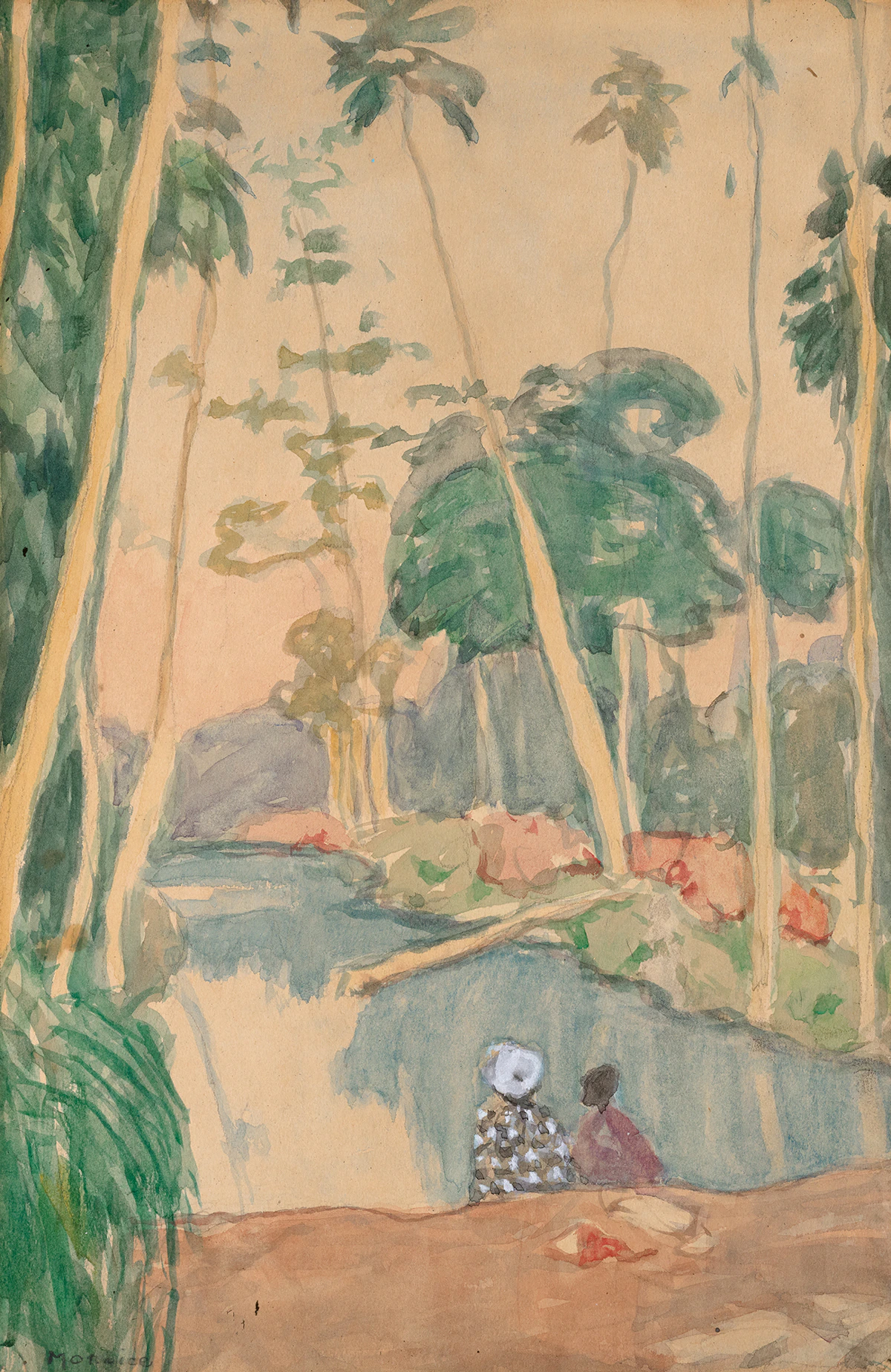 James Wilson Morrice, Study for “The Pond, West Indies” (circa 1916-1919), watercolour, circa 1916/19