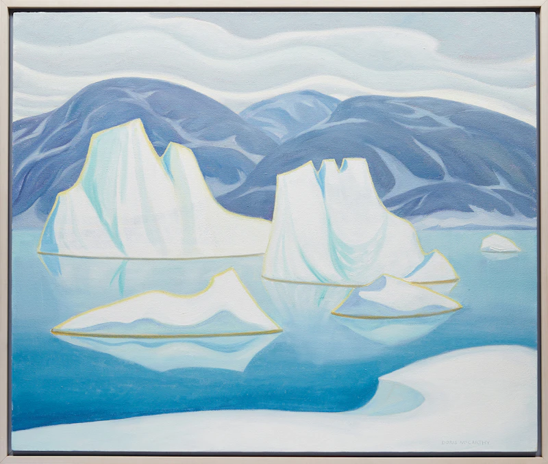 Doris Jean McCarthy, Iceberg & Floes, oil on canvas, 1998 - view 2