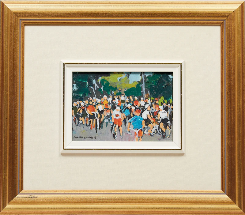 Molly Lamb Bobak, The Bike Race , oil on canvas - view 2