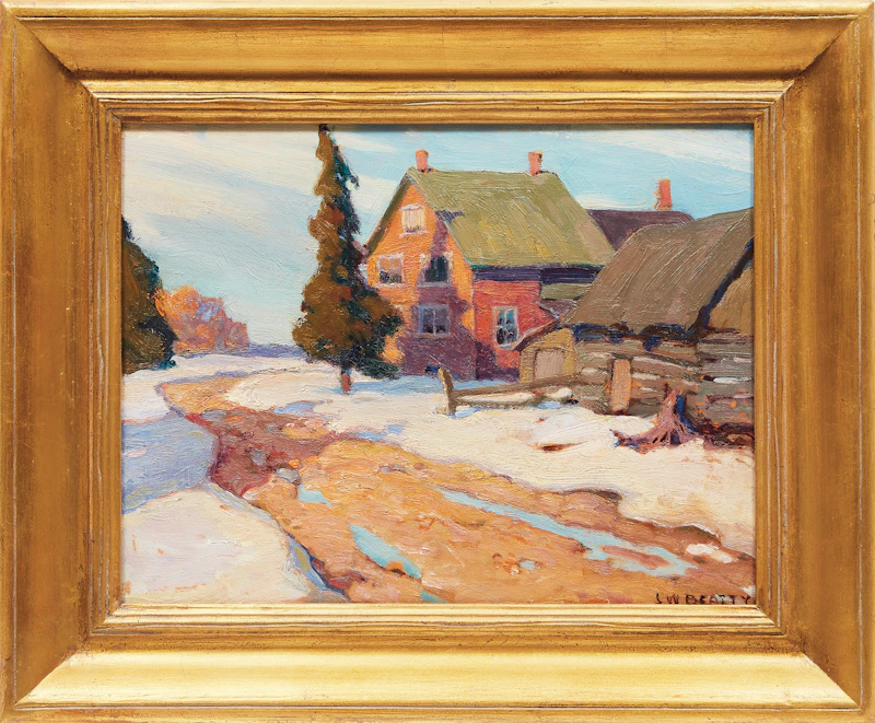 John William Beatty, Old Landmark, Kearney, Ont. , oil on board - view 2