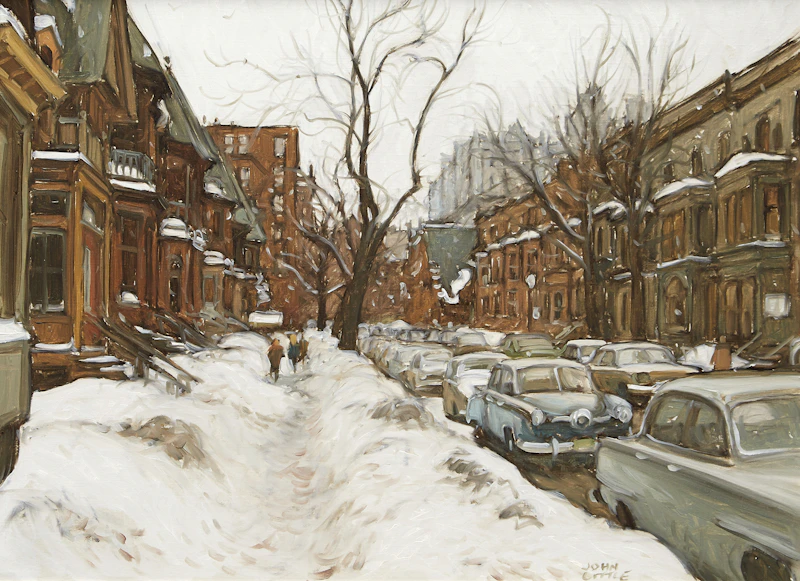 John Little, Crescent Street After Snowstorm