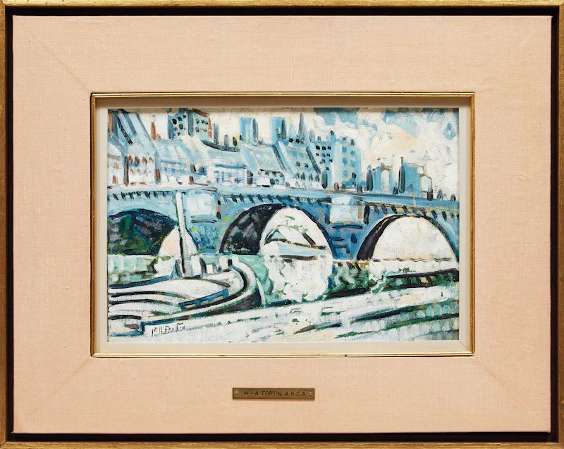 Marc-Aurèle Fortin, La Seine à Paris, oil on canvas - view 2