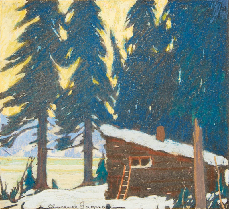Untitled (Cabin in Winter) by Clarence Alphonse Gagnon