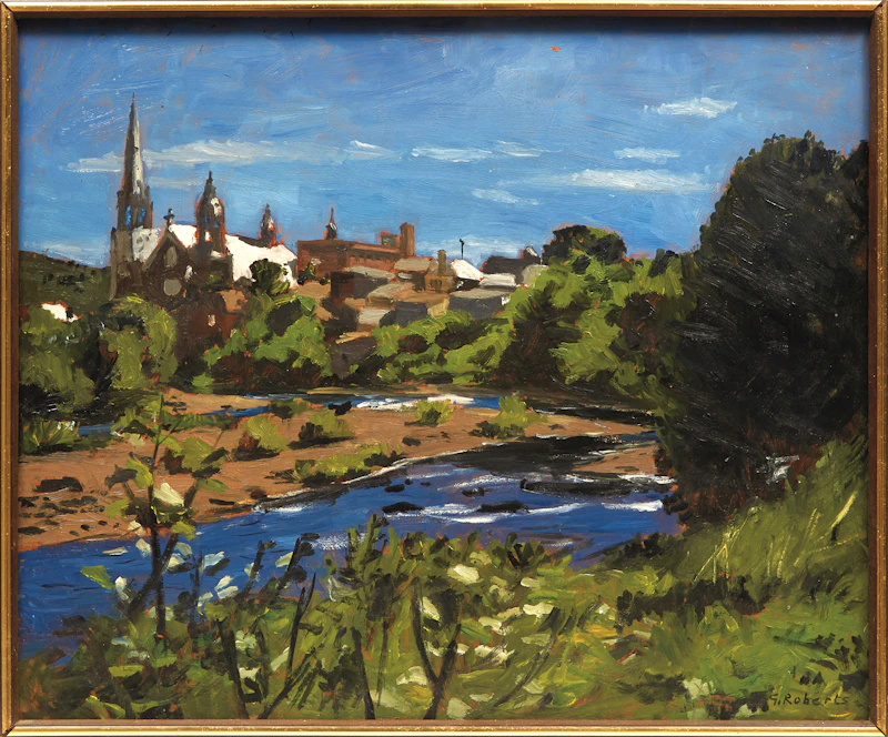 William Goodridge Roberts, Baie St. Paul (1956), oil on board, 1956 - view 2