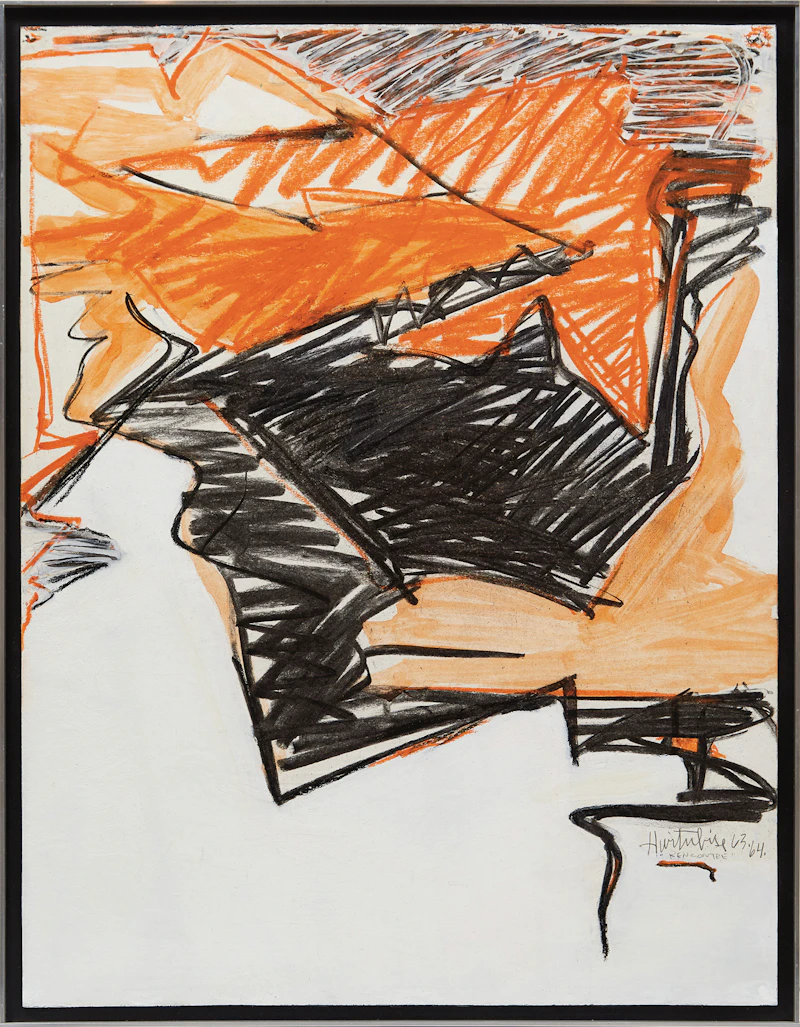 Jacques Hurtubise, Rencontre , mixed media on board, 1963 - view 2