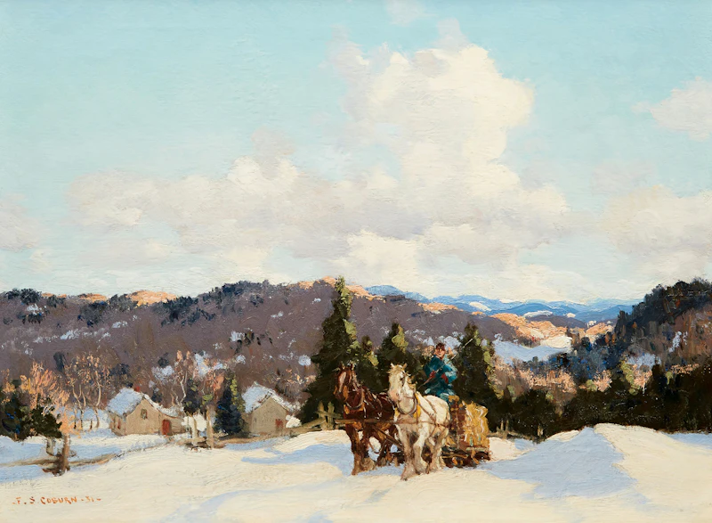 Frederick Simpson Coburn, Hauling Logs, Winter