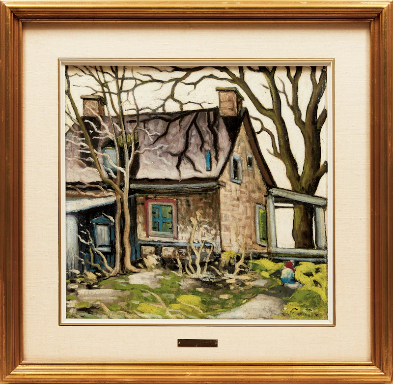 Marc-Aurèle Fortin, Vieille maison, oil on canvas, circa 1925 - view 2