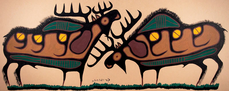 Norval Morrisseau, Untitled (Moose Pair)