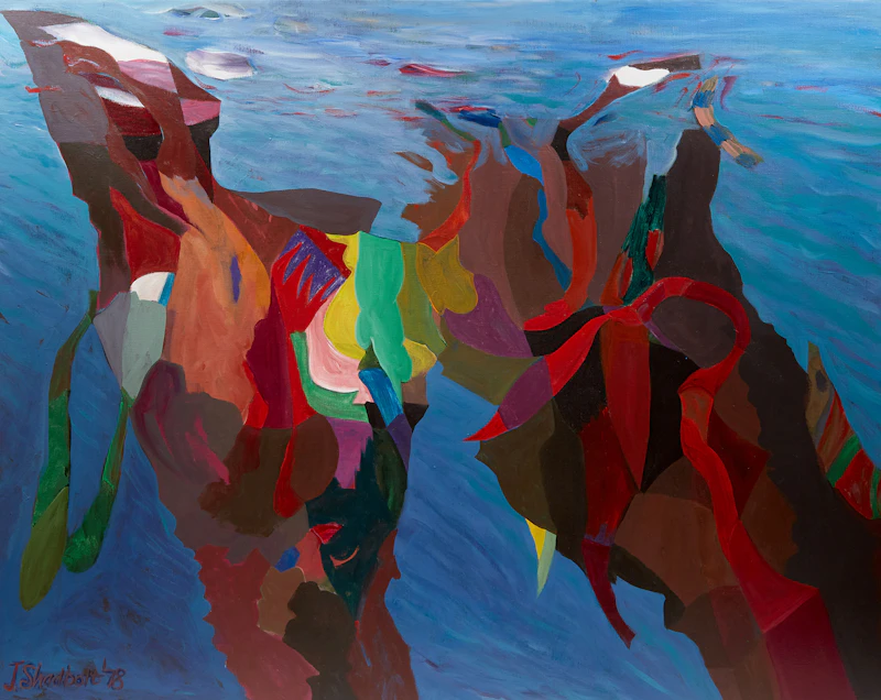 Jack Leonard Shadbolt, Sea Edge 5, acrylic on canvas, 1978 - view 3