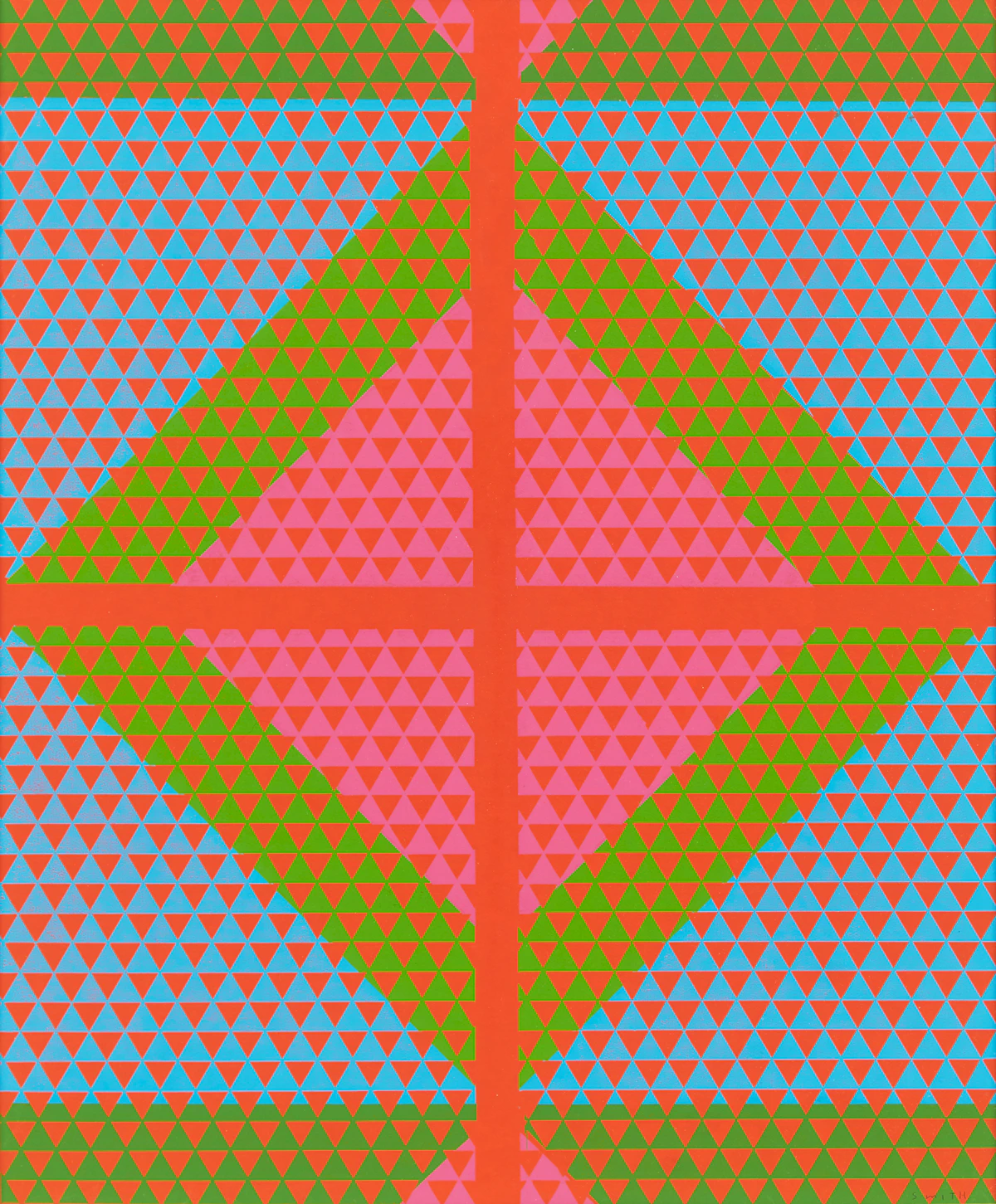Gordon Appelbe Smith, Untitled Abstraction (“Op Art”), colour silkscreen