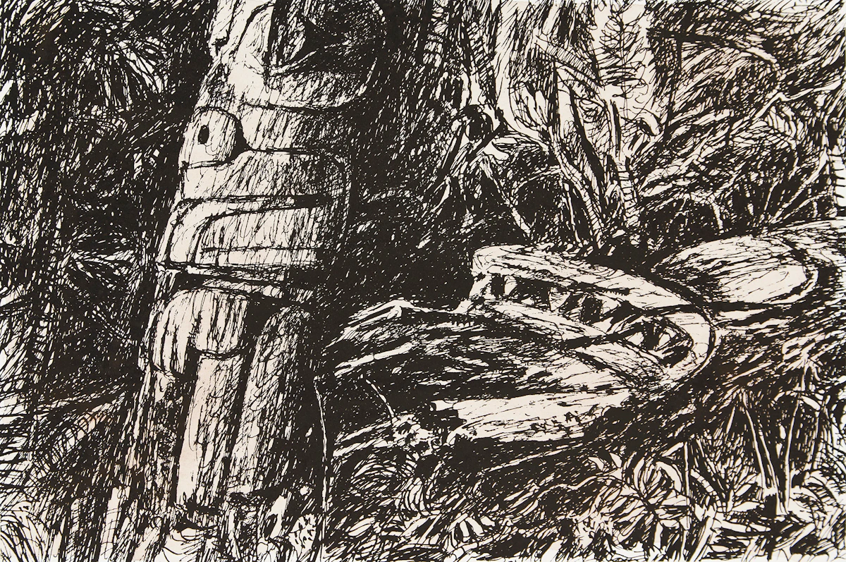 Gordon Appelbe Smith, Haida Remnents (Sic), lithograph, 1989