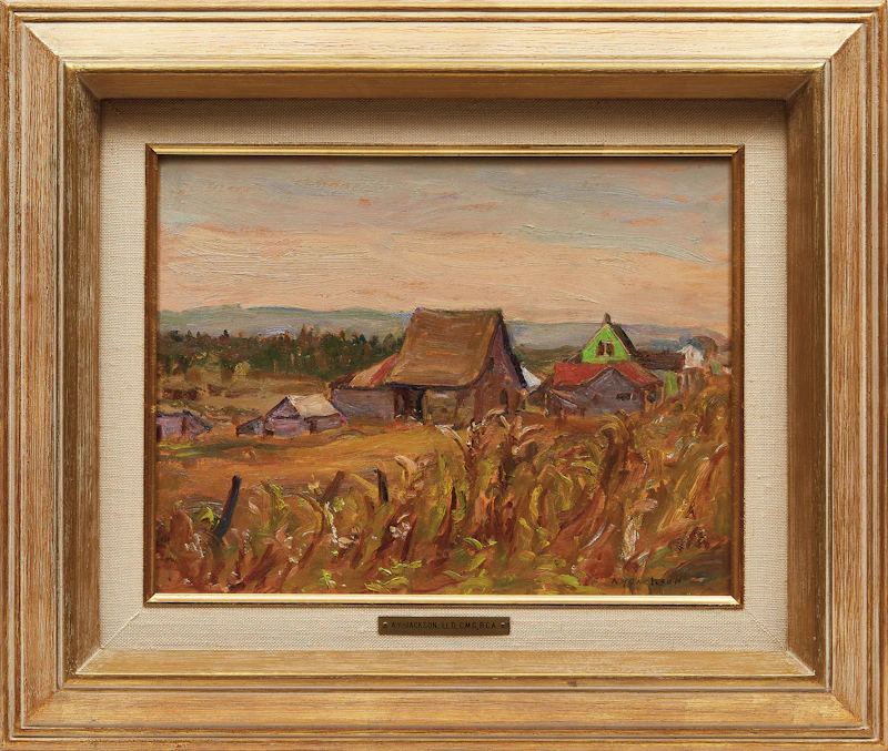 Alexander Young Jackson, Sainte-Anne-de-Madawaska, NB, oil on board, 1967 - view 2