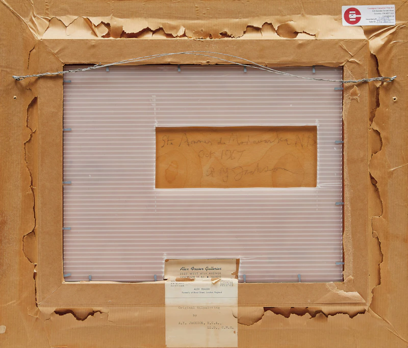 Alexander Young Jackson, Sainte-Anne-de-Madawaska, NB, oil on board, 1967 - view 3