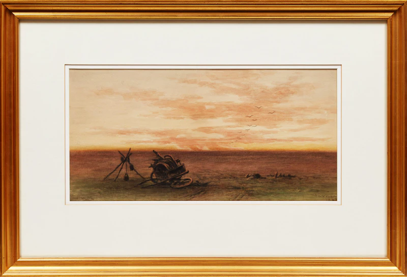 Frederick Arthur Verner, Abandoned on the Prairie, watercolour on paper, 1902 - view 2