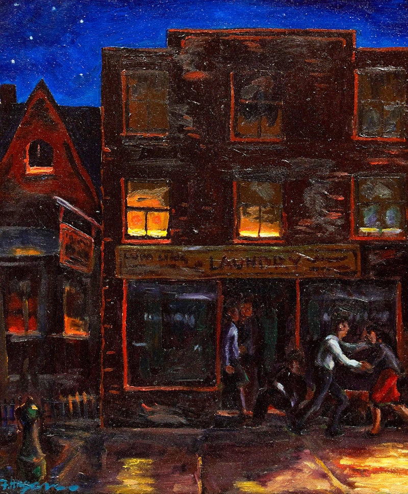 Frederick Hagan, Midnight, oil on canvas, 1942 - view 2