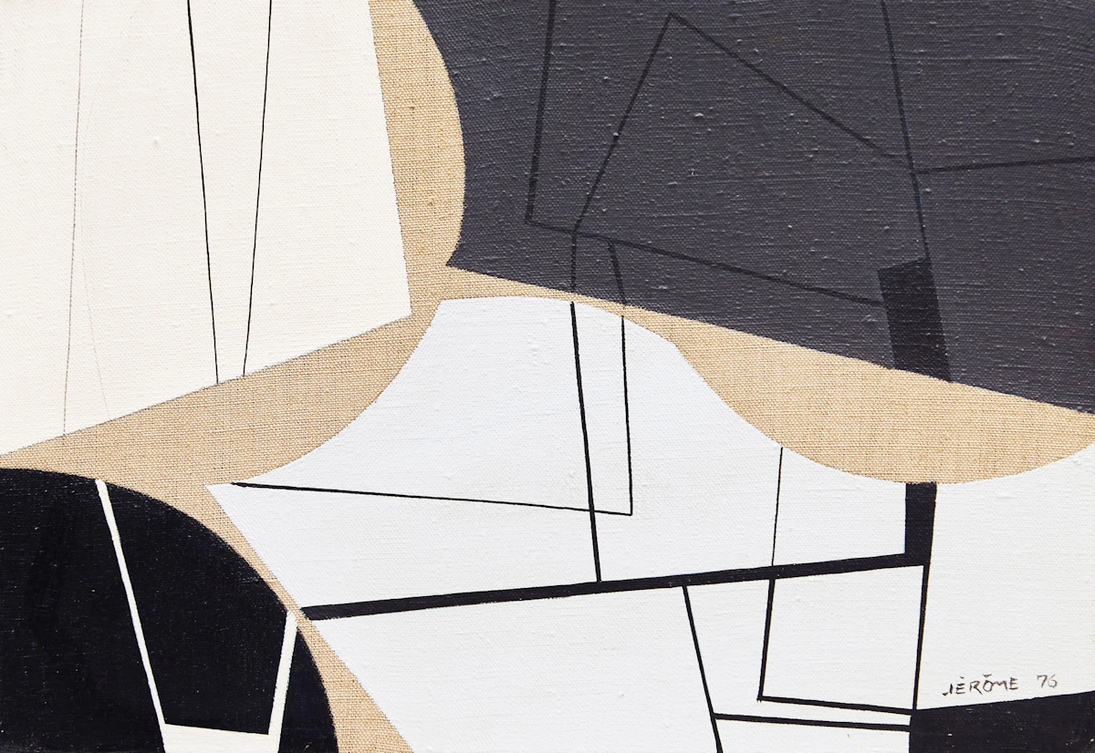 Jean-Paul Jérôme, La muraille d’eau, acrylic on canvas, 1976