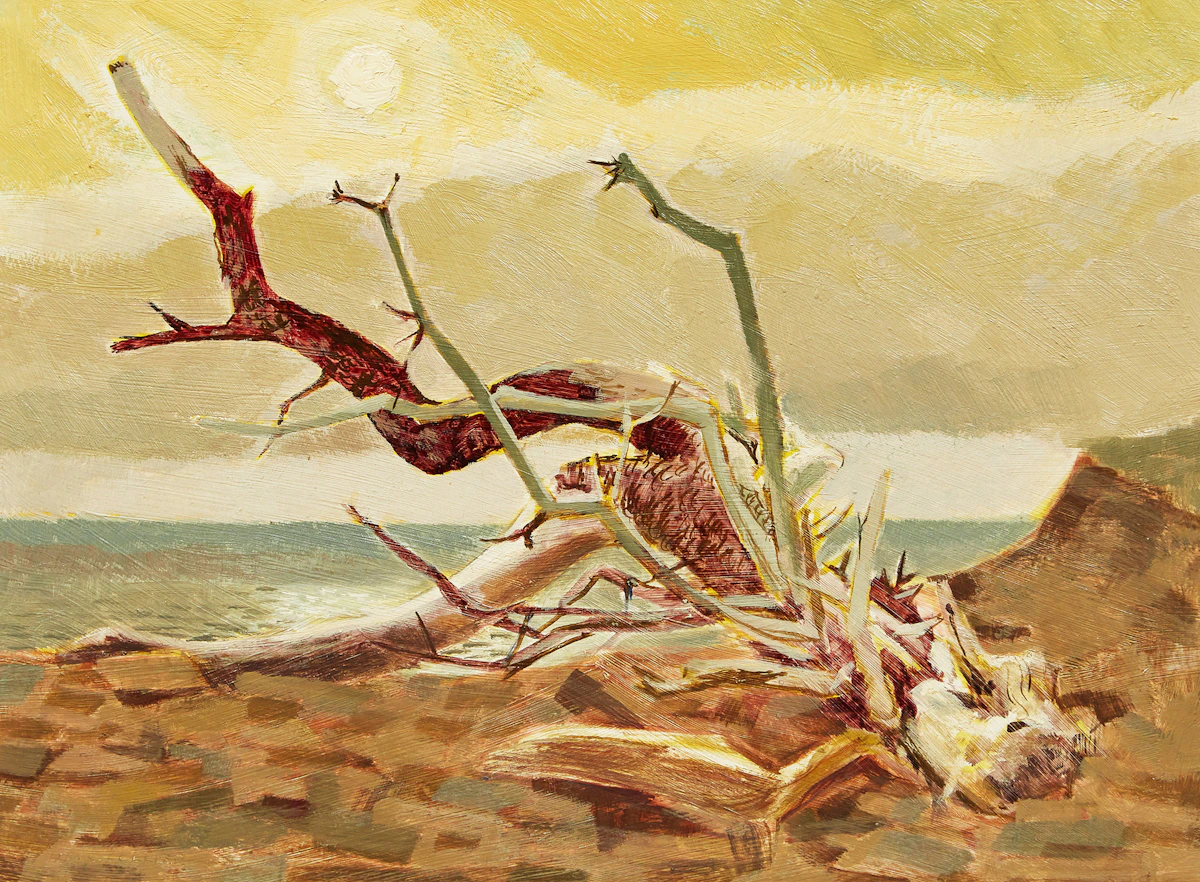 Alan Caswell Collier, Memory of Time and Wind, oil on board
