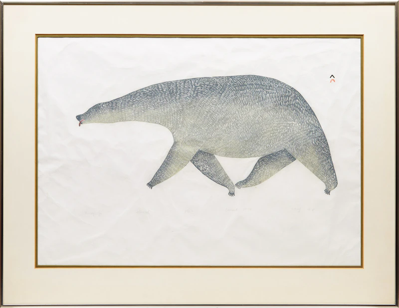 Lucy Qinnuayuak, Nanupauja, colour stonecut, 1979 - view 2
