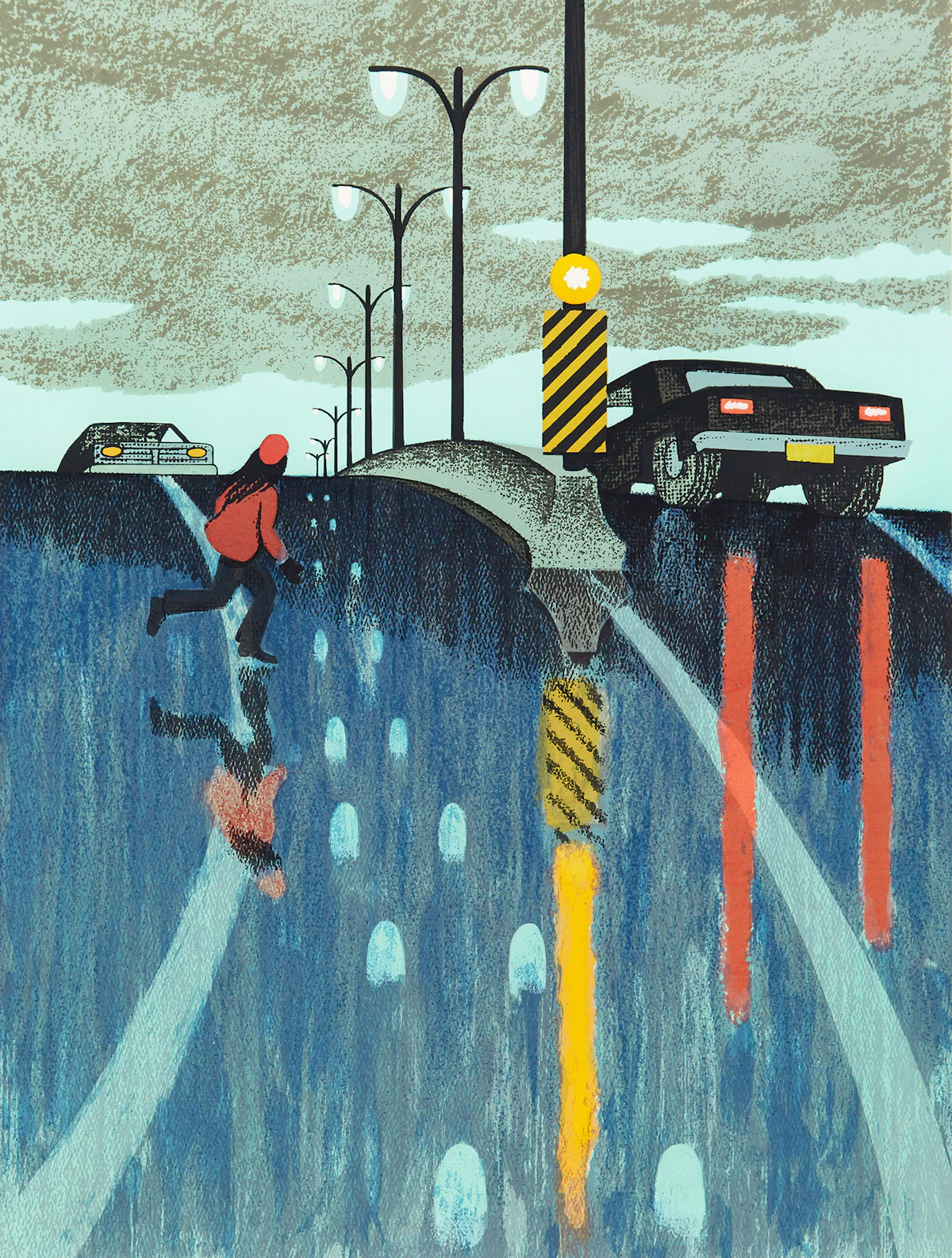 Philip Henry Howard Surrey, La Chaussée Mouillée, colour serigraph, 1981
